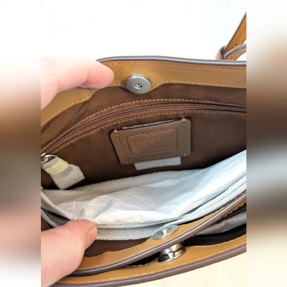 COACH Penelope Shoulder Bag brown Saddle nwt - Picture 7 of 10